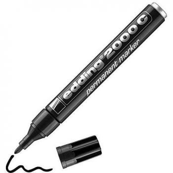 Stylo à bille avec pointe conique 1,5-3mm et corps en métal noir