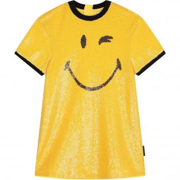 Fille robe séquin jaune 10A Marc Jacobs