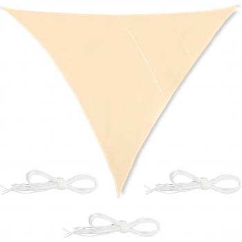 Voile d'ombrage triangulaire Relaxdays, résistant aux UV, 5 m