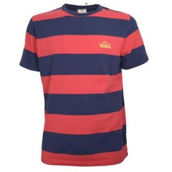 T‑shirt Woolrich con Motivo a Righe Rosse – M