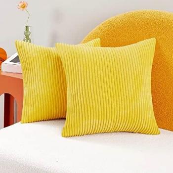 Deconovo Striped Cushion Covers 16x16 Inches