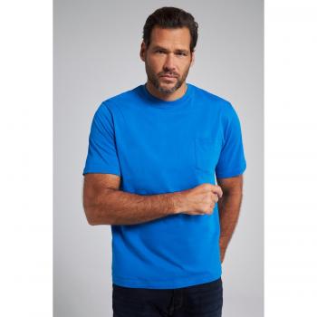 T-shirt uomo cotone blu 4XL con taschino JP1880