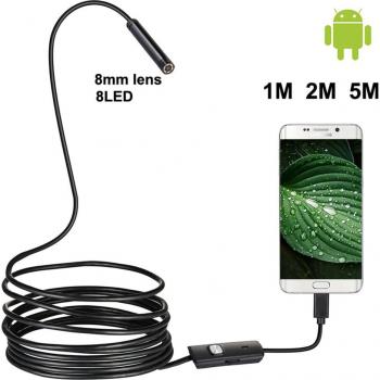 8MM 6LED 2-in-1 Android Endoscope Inspection Camera 2M