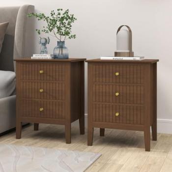 Nightfall Hales Desk Set – Two 3-Drawer Bedside Units