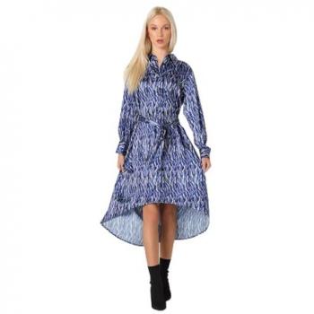 V&L Robe Midi Femme Imprimé Animalier