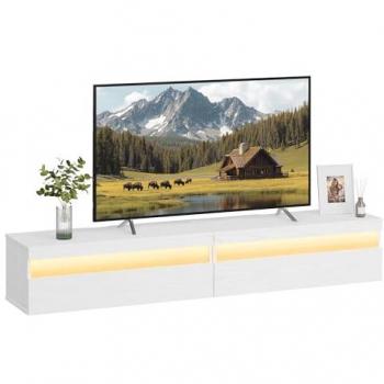 Modernes Wand-TV-Lowboard, 178B cm, schneeweiß