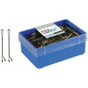 Clips para Pelo Eurostil 300 Clips 50 mm Bronce (300 pcs)