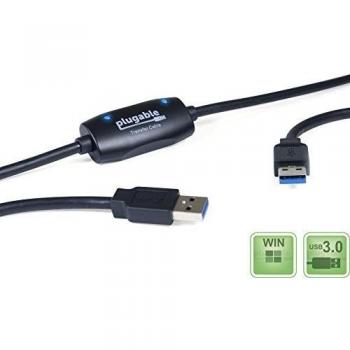 Plugable USB 3.0 Cable for Data Transfer Between PCs
