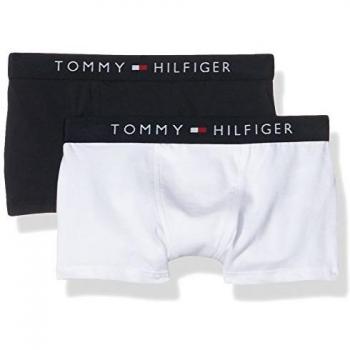 Tommy Hilfiger Trunk 2P Ropa Interior Niños, Multicolor (White/Navy Blazer 103)