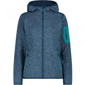 CMP Campagnolo Outdoor Damen Jacken Fix Hood Jacquard Strick 3H19826 (XS) Blau XS