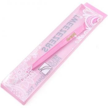 Pink and Black Double-ended Stainless Steel Tweezers for Rhinestone Picking and Nail Art