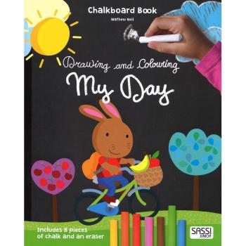 My day. Drawing and coloring. Chalkboard book. Con gadget