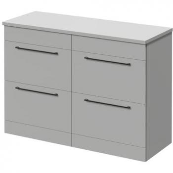 Napoli Gloss Grey Pearl Floor Standing Vanity Unit