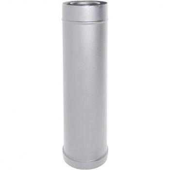Tube droit coaxial en acier inoxydable D. 80/130 0,5 m pour poêle à granulés CE, fabrication italienne