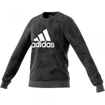 Adidas Sudadera YG Crew, Niñas, Gris (110/4-5 años)