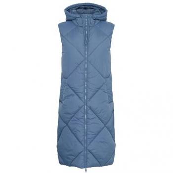 BYBOMINA Damen-Waistcoat B.YOUNG – Blau Horizon, 100 % recyceltes Polyamid, Regular Fit