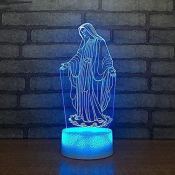 Lampe Vierge Marie Changeante 7 Teintes