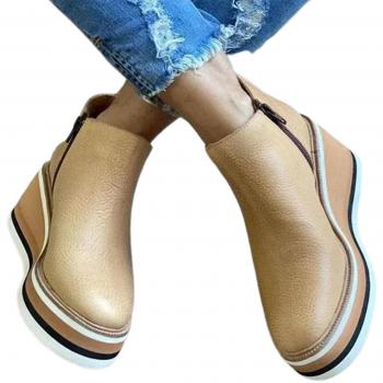 Botines Fashion de Cuña para Mujer en Color Oro 39