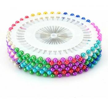 Pins Cabeza de Perla Blanco 40 Unid