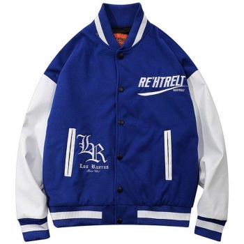Chaqueta streetwear de béisbol con bordado de letras