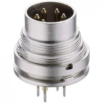 Lumberg SGR 50 5-Pin DIN Connector Plug, Vertical, Silver