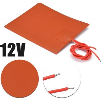 Calentador de Silicona 80x100mm 20W 12V DC para Impresora 3D