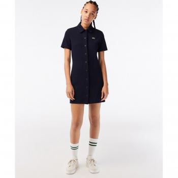Vestido Polo Abotonado de Lacoste en Algodón Sostenible