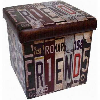 Cubo de Almacenamiento Puf Plegable 32×32×32 cm