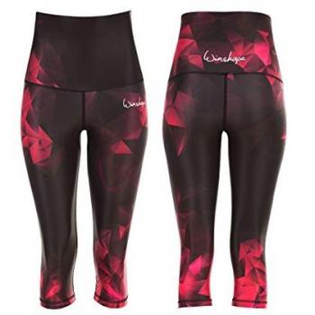 Winshape HWL202 Pantaloni da Ginnastica Rosso Rubino e Nero