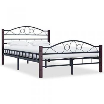 120x200 cm Bed Frame Black Metal vidaXL