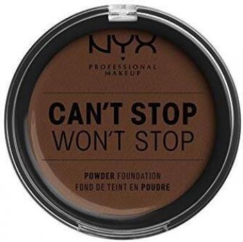 NYX Can’t Stop Won’t Stop Foundation Deep Walnut – Vollabdeckendes Puder mit matte Kontrolle, vegane Formel, Langlebigkeit
