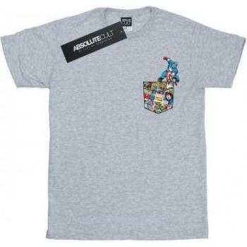Camiseta de Algodón para Niñas con Estampado de Capitán América