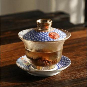 Ceramic Masterpiece: 200ml Gaiwan Tea Collection