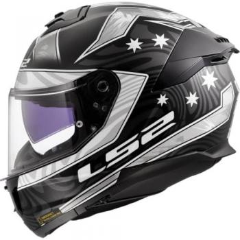 Casco Moto Integrale LS2 FF808 STREAM II GALDAM Nero Bianco taglia M
