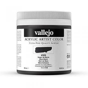 Mars Black Acrylic Paint – Vallejo 500 ml Container