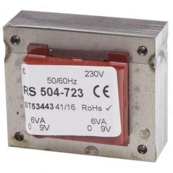 Transformador 9V AC con 2 Salidas, 12VA