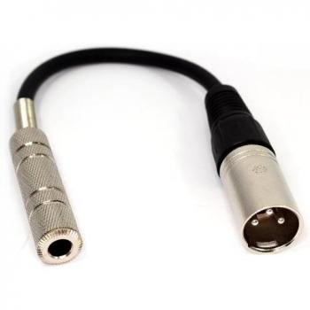 TechConnect 6.35mm Mono Jack Socket to XLR Plug Cable Lead 20cm
