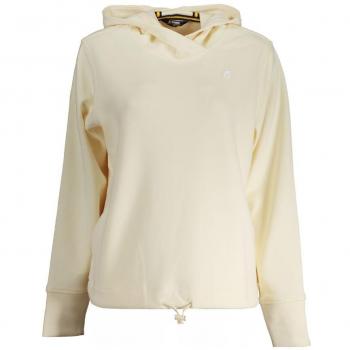 K-Way, Hoodies, female, Beige, Size: XS Hooded Beige Sweatshirt with Pockets