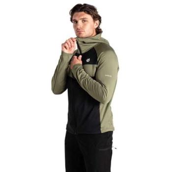Dare 2B Felpa Touring II Stretch, Zip, Verde Olivina/Negro (Taglia M)