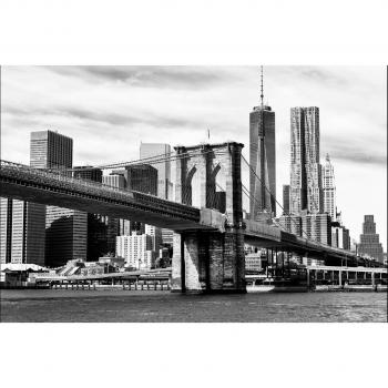 Papermoon 3D-Effekt Fototapete »Brooklyn Bridge Schwarz-Weiß«