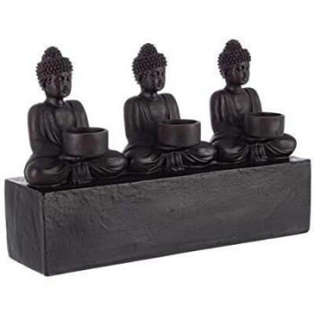 Decorazione Buddha Seduto 3 Pezzi 40x10