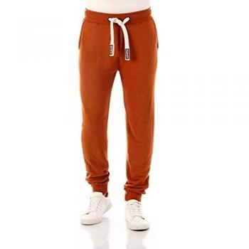 Riverso Herren Sweathose RIVTim Sporthose Einfarbig XXL Tawny Brown