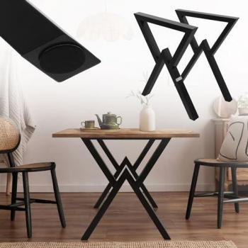 Patas de mesa de acero negro 60x72 cm