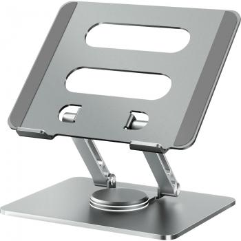 Two-Bar 360° Laptop Turntable Stand – Classic Silver