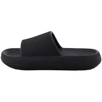 TOM TAILOR Relax-Pantolette, schwarz, Uni, Gr. 42