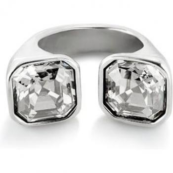 Anillo de Plata con Toque de Cristal Blanco