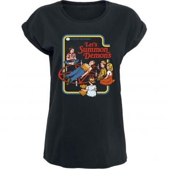 T‑shirt Fun Steven Rhodes Let's Summon Demons Femme Noir