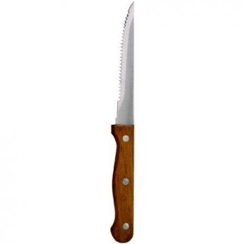 Olympia C136 Wooden Handle Steak Knife, Brown