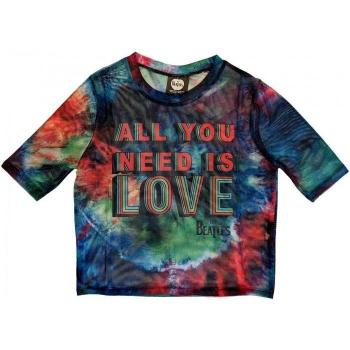 Vestido Crop The Beatles para Damas/Femmes Tout Ce Qu'il Vous Faut C'est l'Amour M Bleu