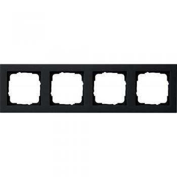 Gira 021409 Noir mat : cadre de finition 4 prises – Design moderne